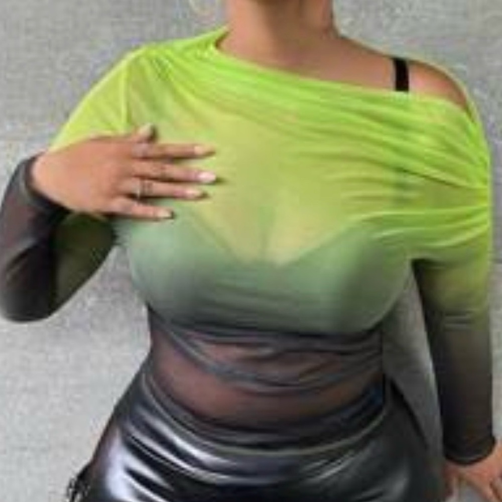 Sheer Off shoulder Blouse